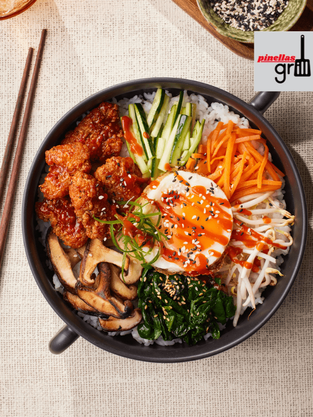 korean chicken bibimbap bowl